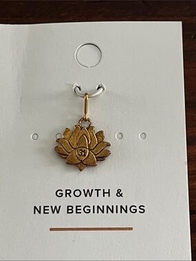 Alex and Ani 14K Gold over 925 Growth & New Beginnings Lotus Charm / Pendant NWT